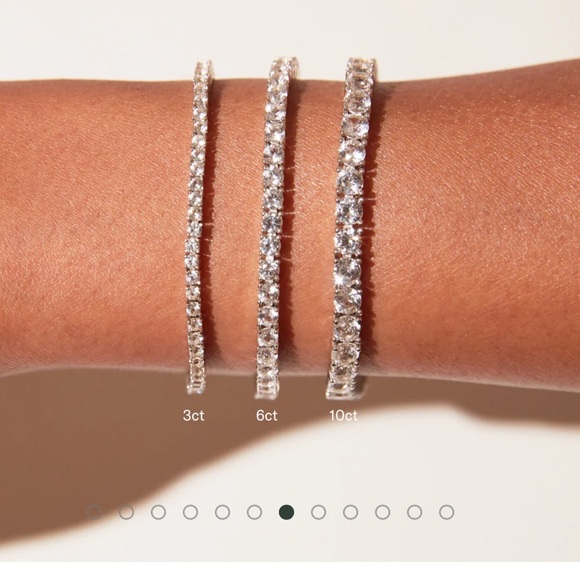 Aurate Jewelry - White Sapphire Tennis Bracelet - NWT